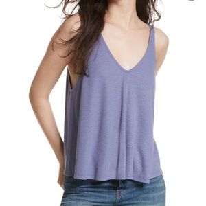 Free People Dani Swing Tank XS Periwinkle